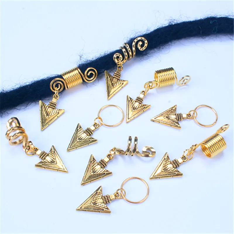 

5pcs Metal Gold Rings Hair Braids Dread Dreadlock Cuff Beads Hair Cuffs Tube Rings for Styling Accessories Hair Braiding Tools
