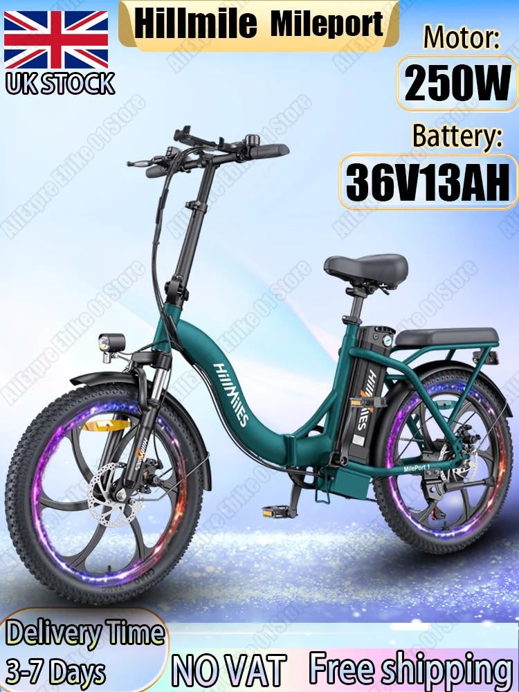 AliExpress Folding E-bike 750W Peak Power Motor 36V13AH Lithium Battery Electric Bicycle Adult City 20*3-inch Off-road Tire Electric Bike