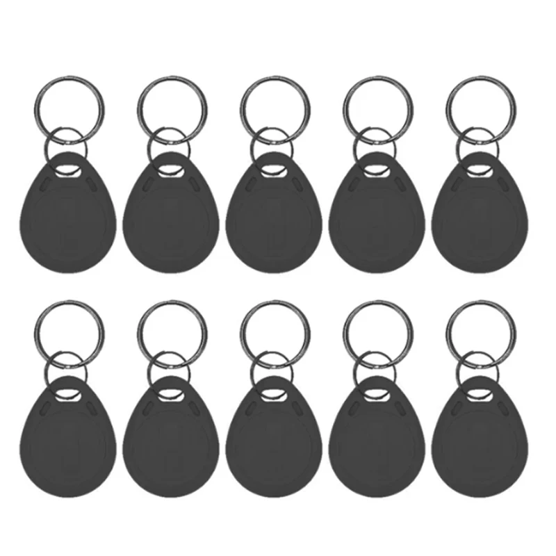 10pcs 125KHz Read-Only RFID TK4100 EM4100 Proximity Keyfobs Smart Secure Door Entry Access Control ID Keychain Token Tag