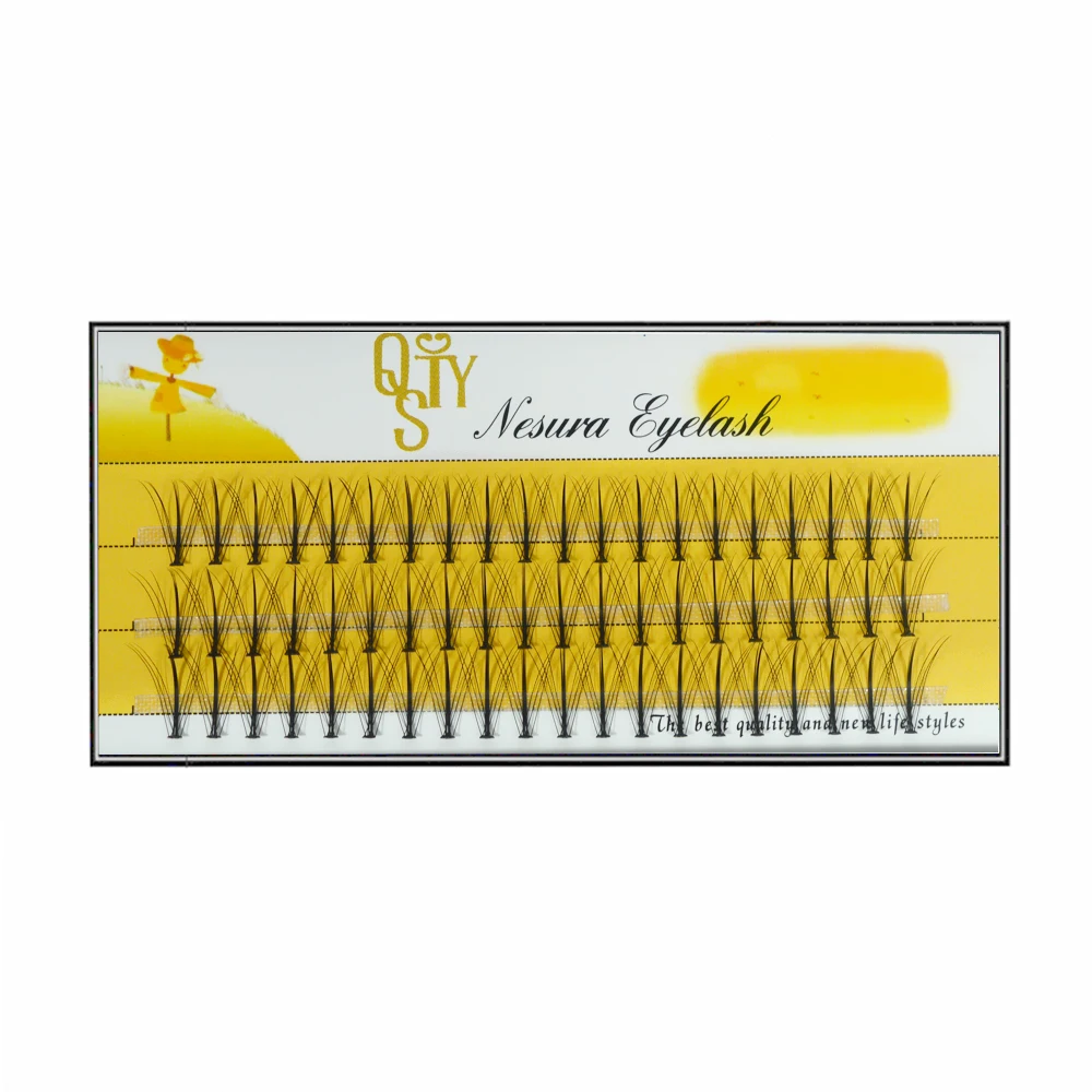 Individual Grafting False Eyelashes 10D Single tuft of M sandwich lashes Professional make up 60 Clusters Soft Natural Eyelash