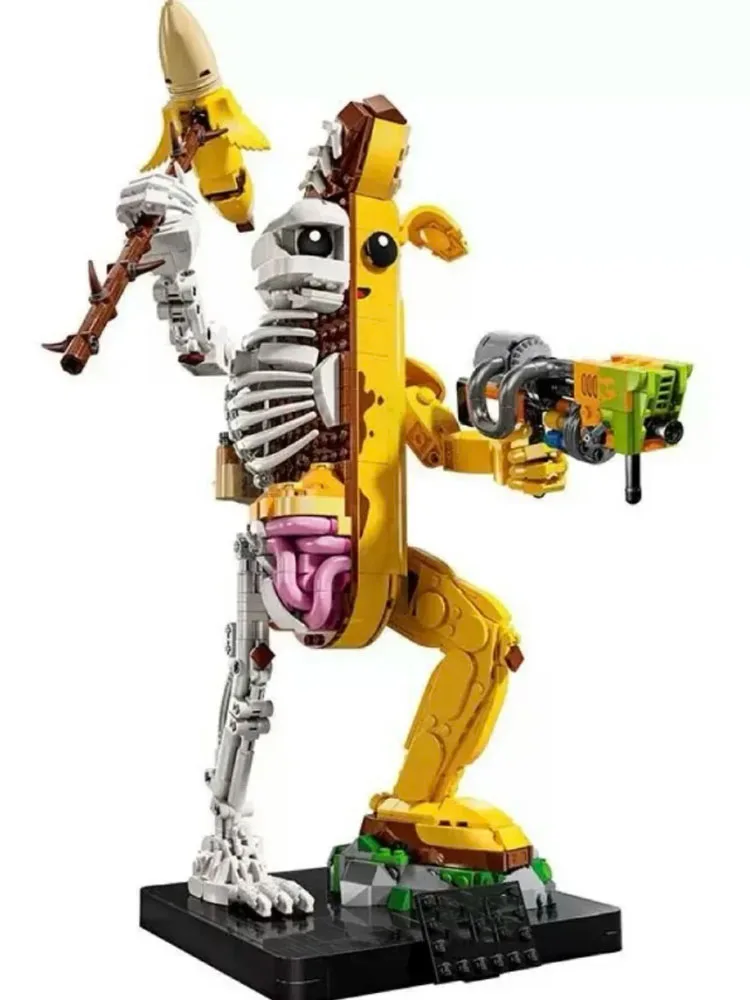 1414Pcs Movie Game Peely Bone Humanoid Banana Model Moc Bricks 77072 Building Blocks Fortnite Sets Adults Toys Christmas Gifts