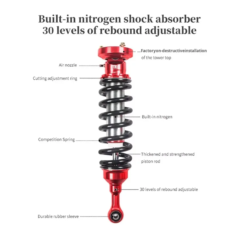 

2025For Toyota Vigo Hilux Revo Pickup Off-Road Vehicle Modified Front And Rear Adjustable Oil Shock Absorbers