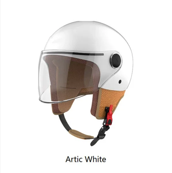 

Moped helmet. (Electric car male / female knight retro sports warm half helmet)