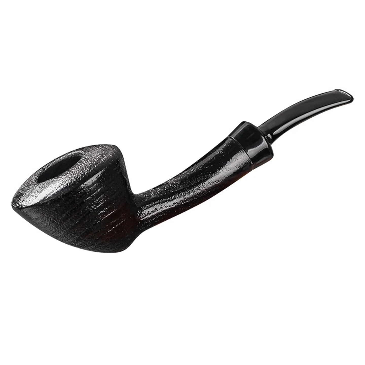 

Conical Cap Oak Wood Pipe 3mm Filter Cut Tobacco Retro Gentleman Bent Handle Handmade Smoking Pipe With Accessory Father's Gift