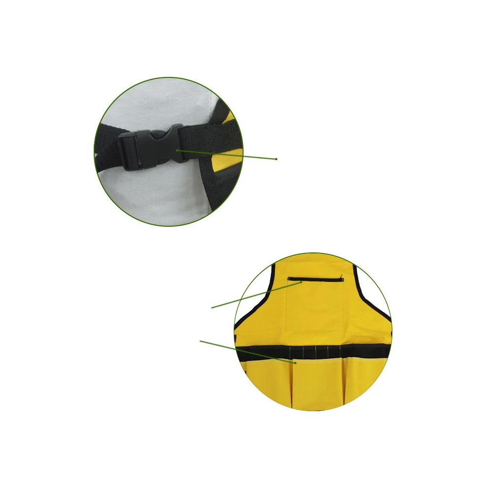 

85X58Cm Waterproof Apron Oxford Fabric Multi-Pockets Cooking Painting Heavy Duty Extended Protection Adjustable Neck Waist Ties
