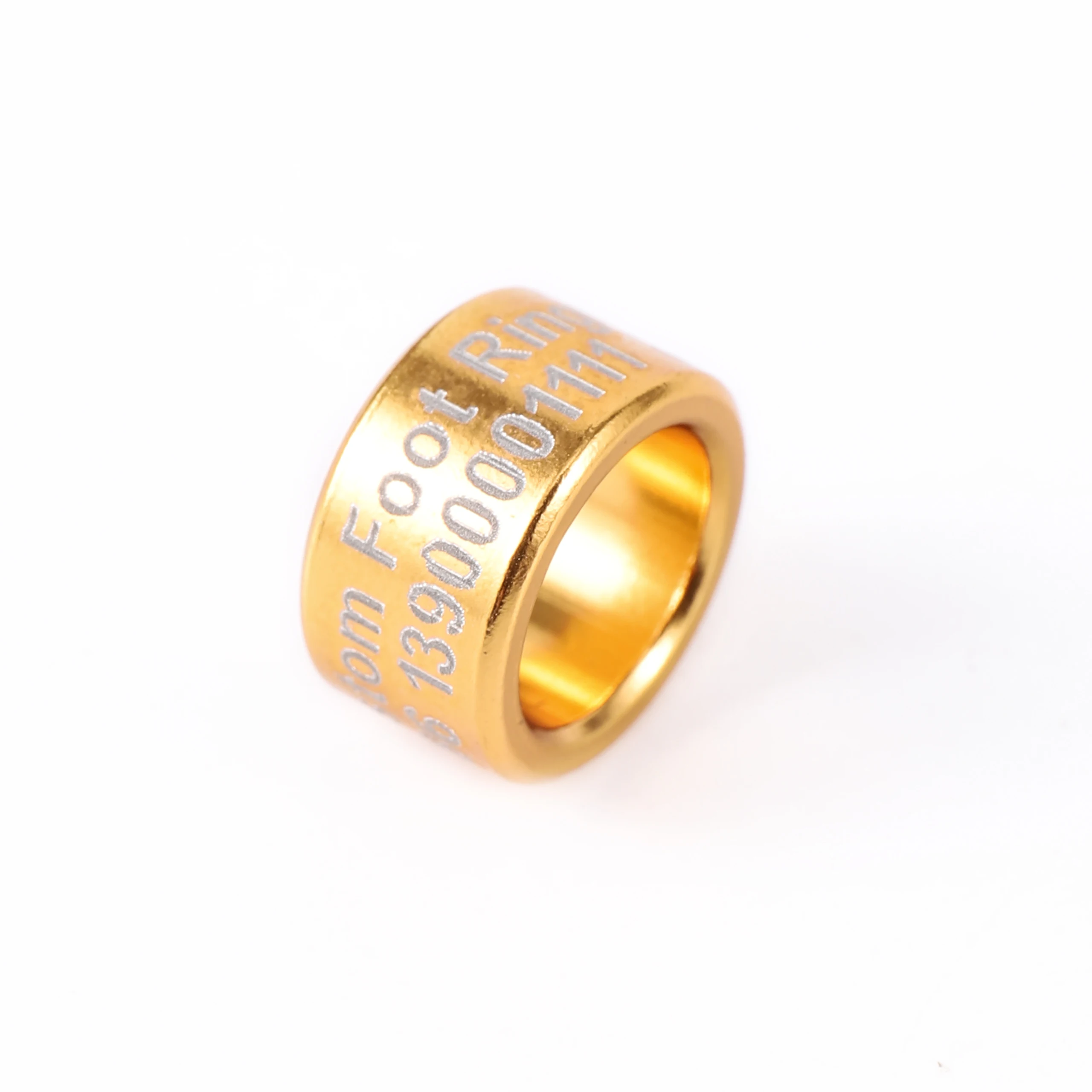 20 Uds DIY anillo de pie de Paloma personalizado diámetro interior personalizable 8/10mm altura 6mm nombre número de teléfono número de año código de país