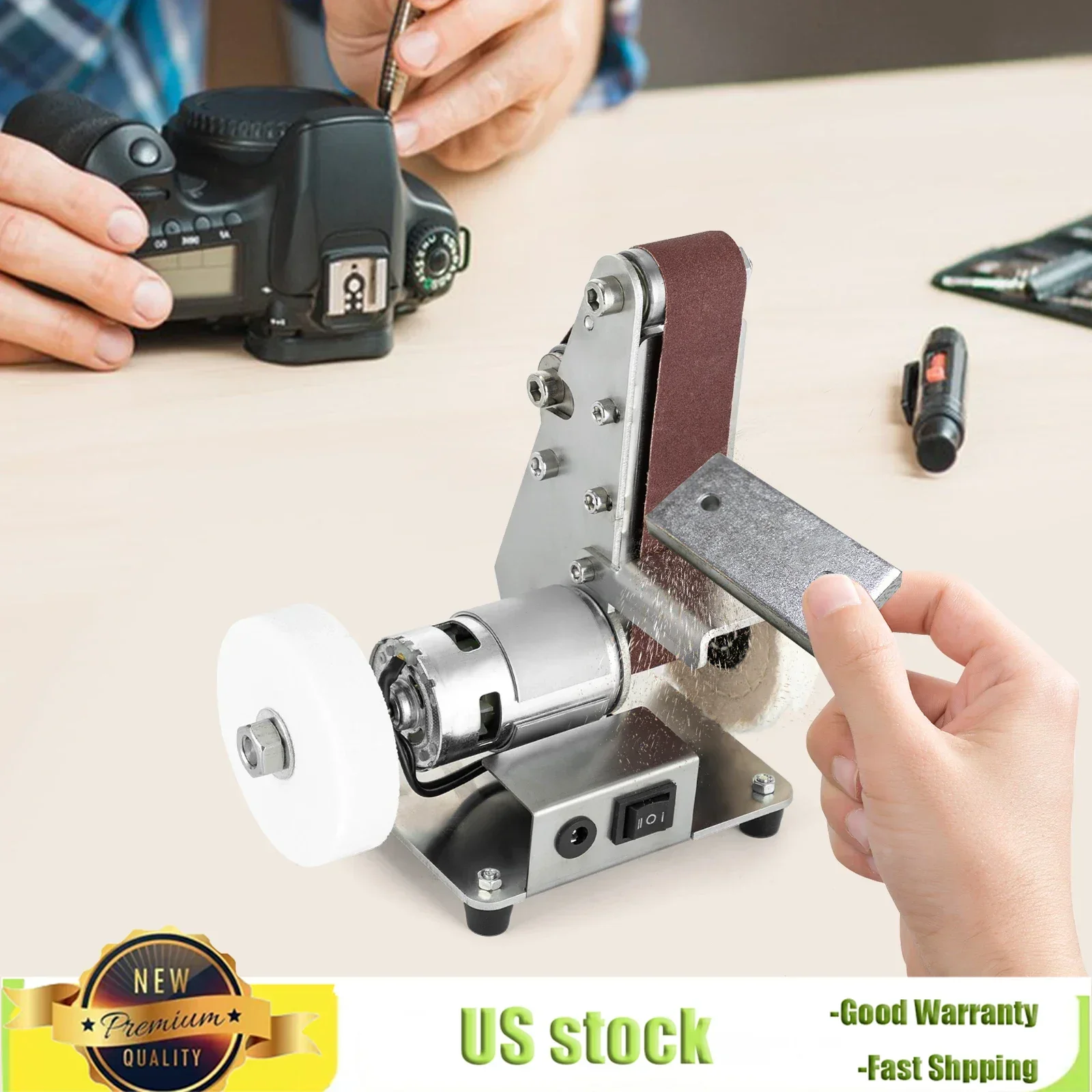 

Small Mini Electric Sanding Machine, 7-speed and Adjustable Angle Desktop Sanding Machine for DIY Woodworking & Metal Grinding