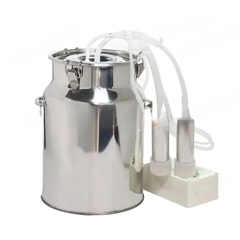 10L Vacuum Type Automatic Dairy Cows Goat Sheep Milk Pulsation Portable Cow Milking Machines