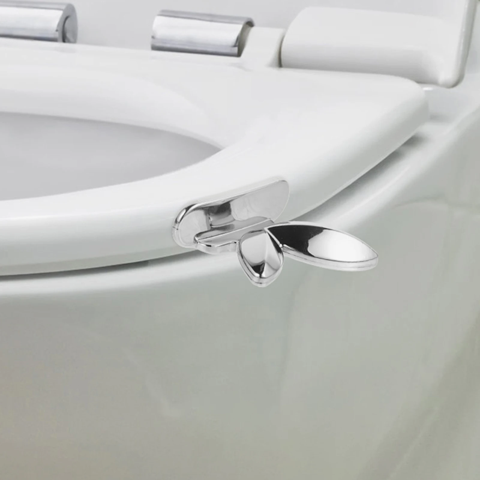 

4pcs Butterfly Lid Adhesive Handle Lift Tool Foldable Sanitation Lifter Bathroom Supplies Lavatory Cover Tool Plastic Handle