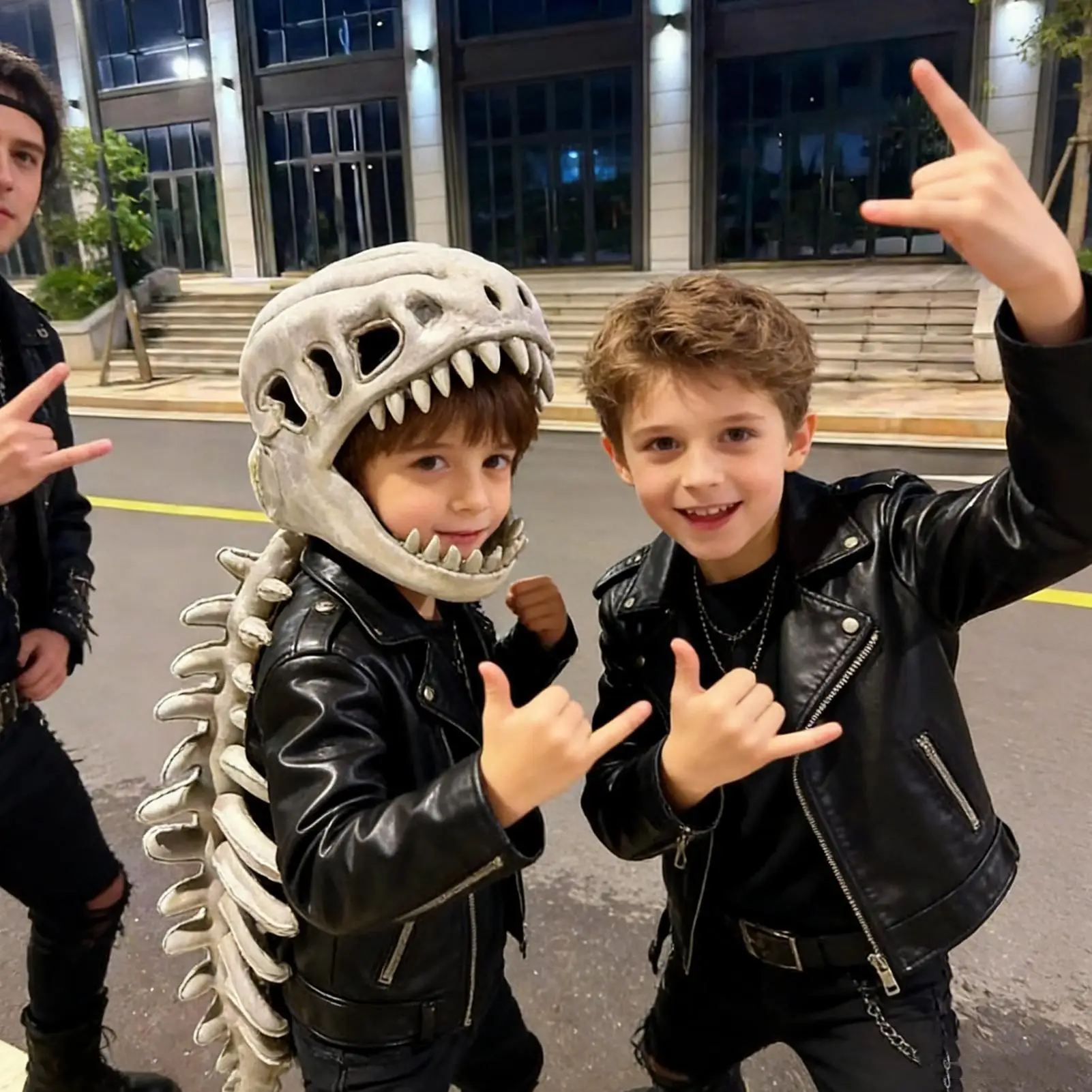 Dinosaur Skeleton Costume Plush Animal Toy Halloween Skeleton Outfit Kids Adults Stage Performance Haunted House Cosplay Prop view 2
