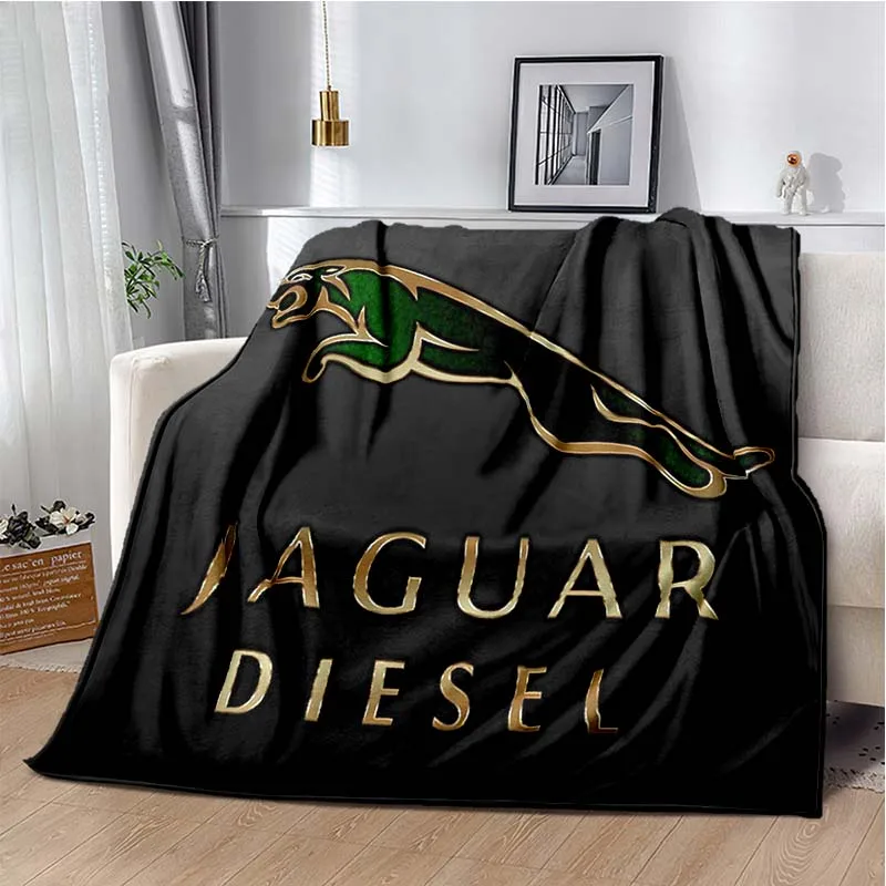 Fashionable Art Print J-Jaguar Sports Car Logo Blanket Family Bedding Sheet Outdoor Travel Camping Picnic Plush Sleeping Blanket