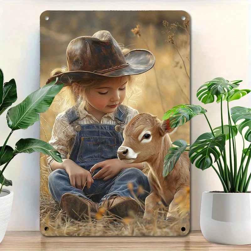 Charming Farmhouse Kitchen Decor -  Tin Tin Sign for Halloween & Christmas, Easy Install Wall Art, Perfect Gift Idea