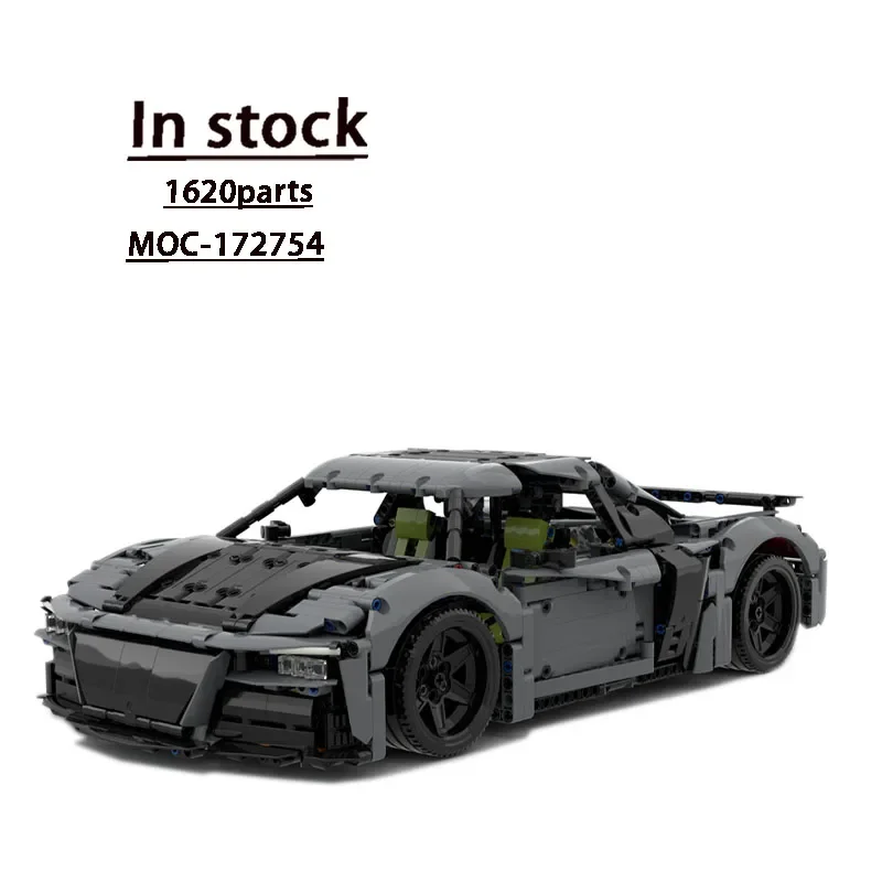 

MOC-172754 R8 Classic Supercar Splicing Assembly Building Block Model 1620 Parts Boy Kids Birthday Building Blocks Toy Gift