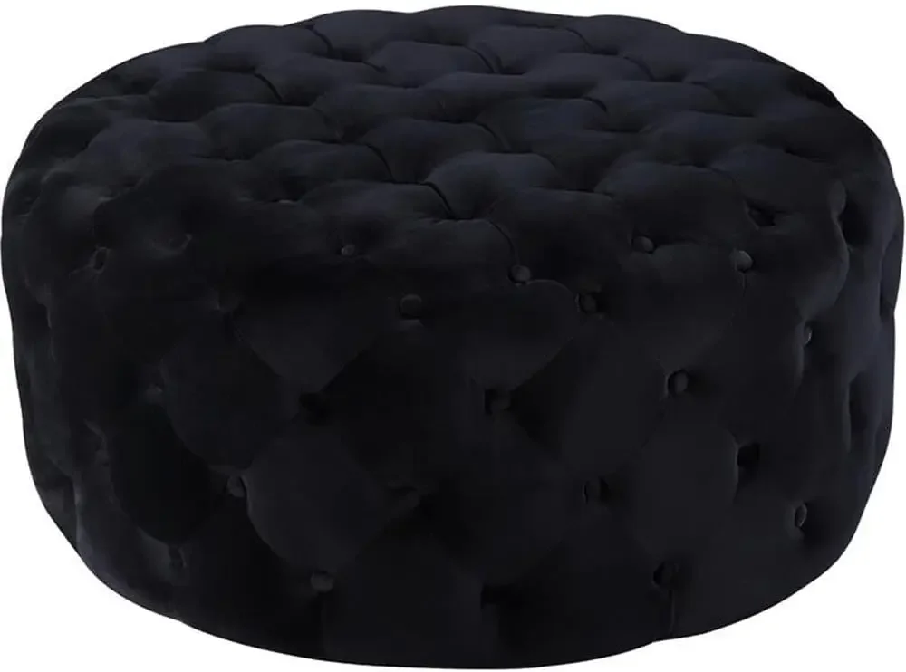 Addison Collection Modern | Contemporary Velvet Upholstered Ottoman / Bench with Deep Button Tufting, Solid Wood Frame