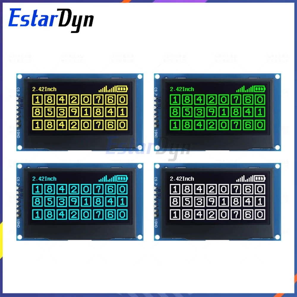 SSD1309 2.42 بوصة شاشة OLED 128x64 HD SPI/I2C واجهة 7Pin لاردوينو UNO R3، 3.3 فولت/5 فولت #1