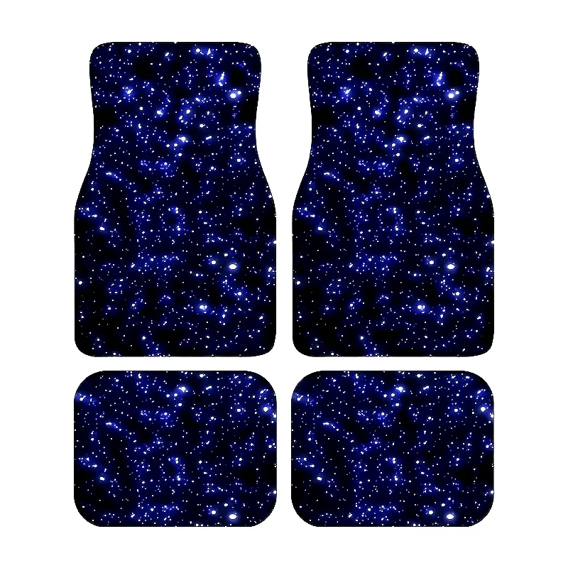 4-unidades-de-tapetes-de-carro-blue-galaxy-starry-sky-antiderrapantes-a-prova-de-poeira-adequados-para-carros-e-suvs--design-em-poliester-dianteiro-e-traseiro--ideal-g