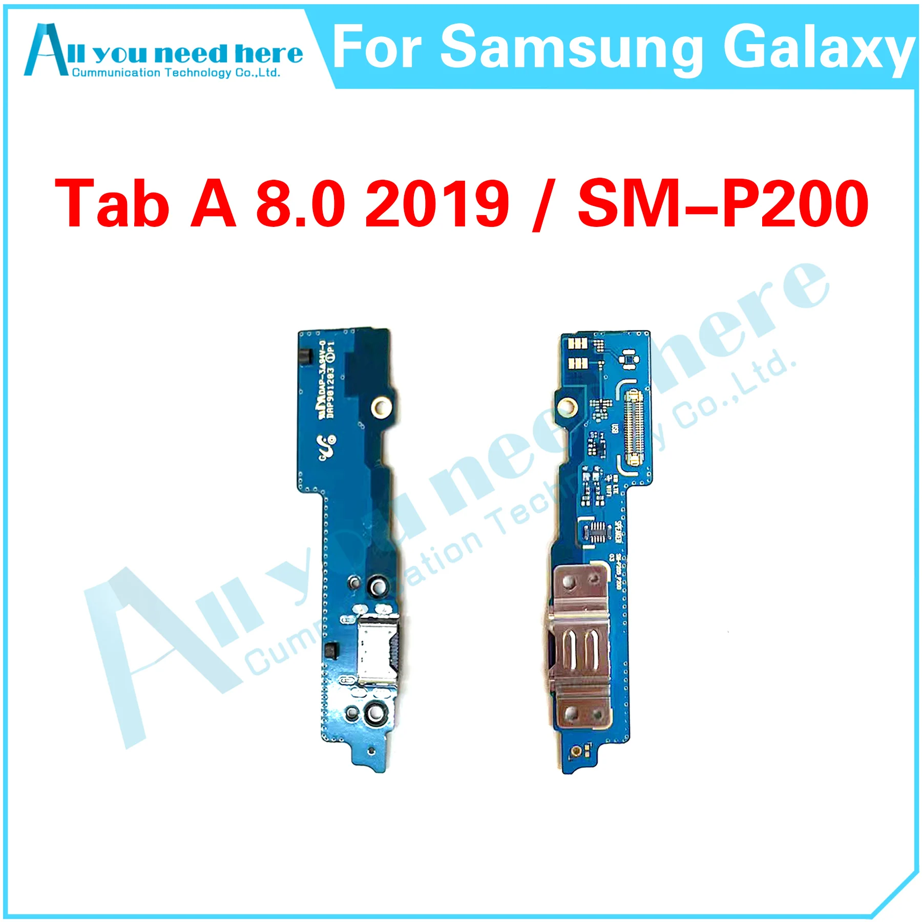 For Samsung Galaxy Tab A 8.0 2019 SM-P200 P200 USB Charge Port Connector Charging Board Flex Cable Charger Dock Repair Parts