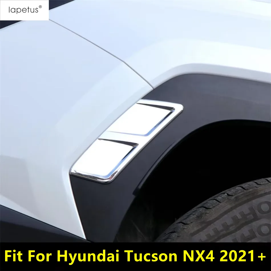 

Car Front Rear Wheel Eyebrow Side Body Shape Garnish Cover Trim Fit For Hyundai Tucson NX4 2021 - 2026 ABS Chrome Accessories