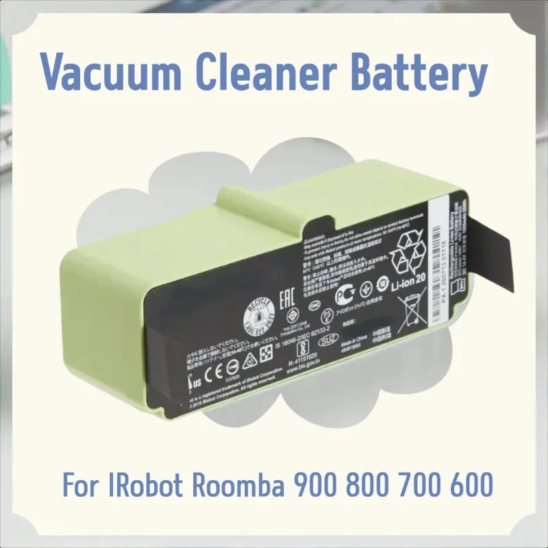 

14.4V 12800mAh for IRobot Roomba 900 800 700 600 Vacuum Cleaner Battery