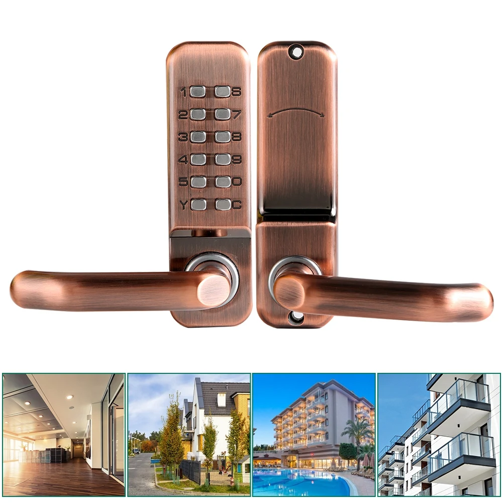 

Mechanical Smart Digital Push Button Door Lock Home Keypad Keyless Password Waterproof Digital Push Button Doorloc