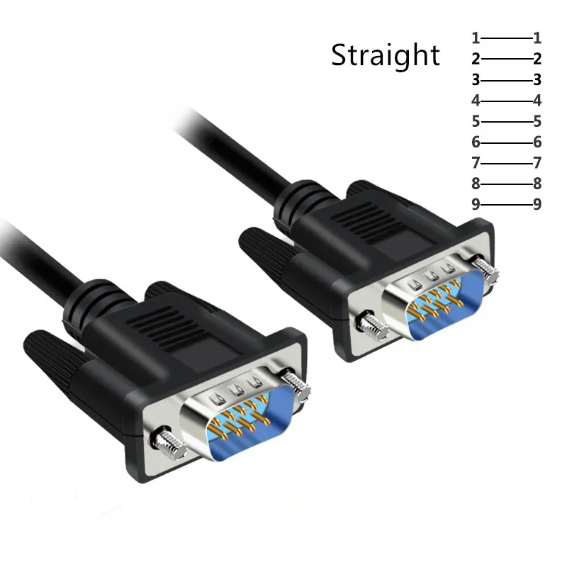 Кабель для модема DB9 с разъемом мама/Папа RS232, соединение крест/прямой, 9-контактный кабель для передачи данных, конвертер, Удлинительный шнур