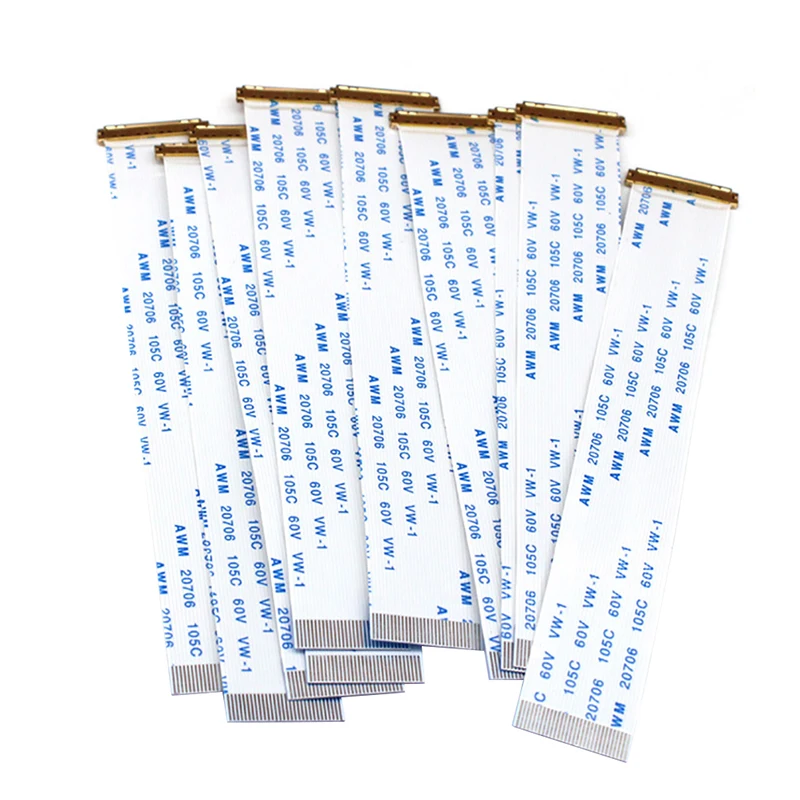 Cinta Flexible EDP con cabezal de Metal I-PEX, Cable plano de pantalla LCD, FFc/Fpc, 0,5mm, 0,40 PDS