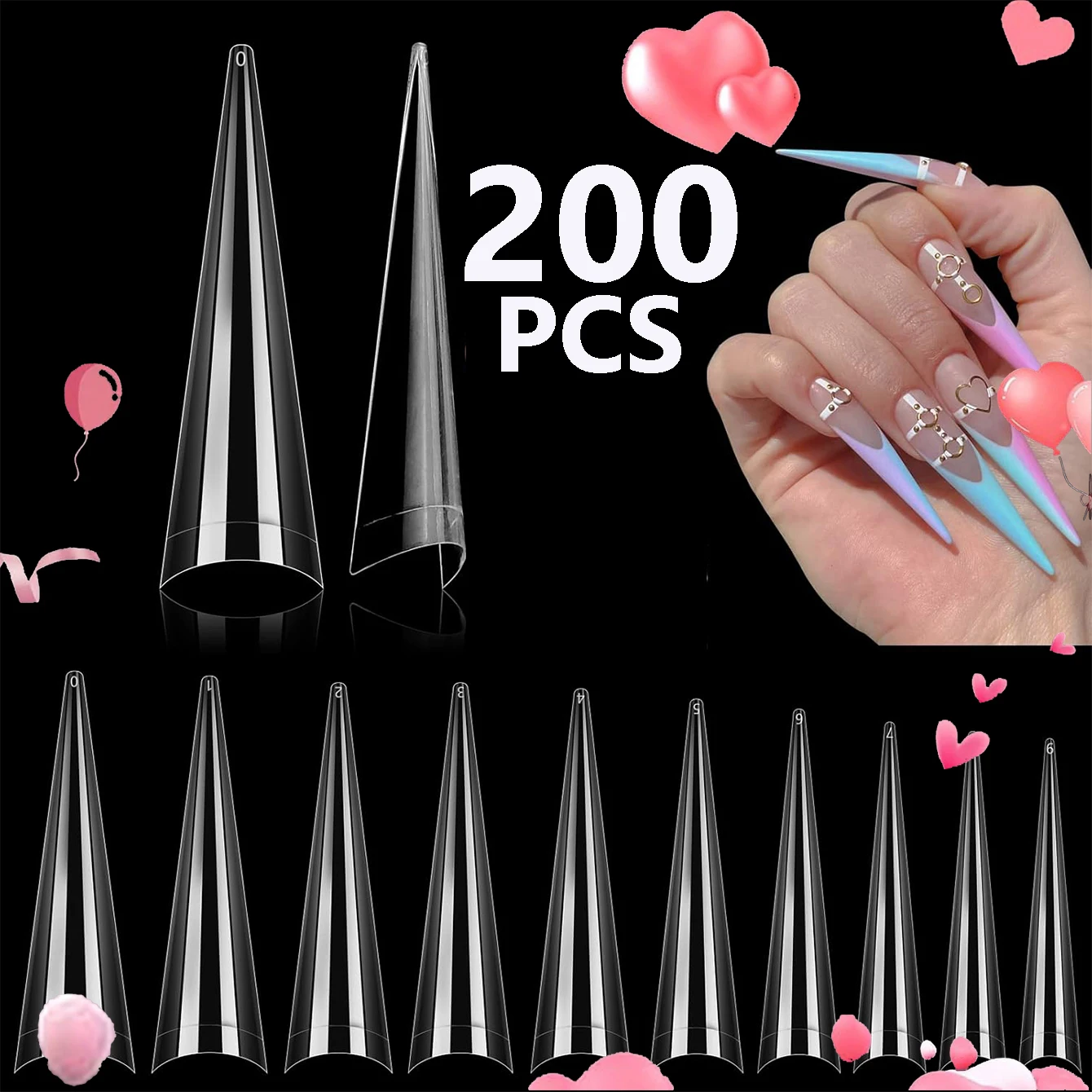 240 Stück kurze Mandel nagels pitzen weiches Gel vorgeformte Acryl nagels pitzen halb matte volle Abdeckung Nagels pitzen klar gelly drücken auf Nagel – Detail 23