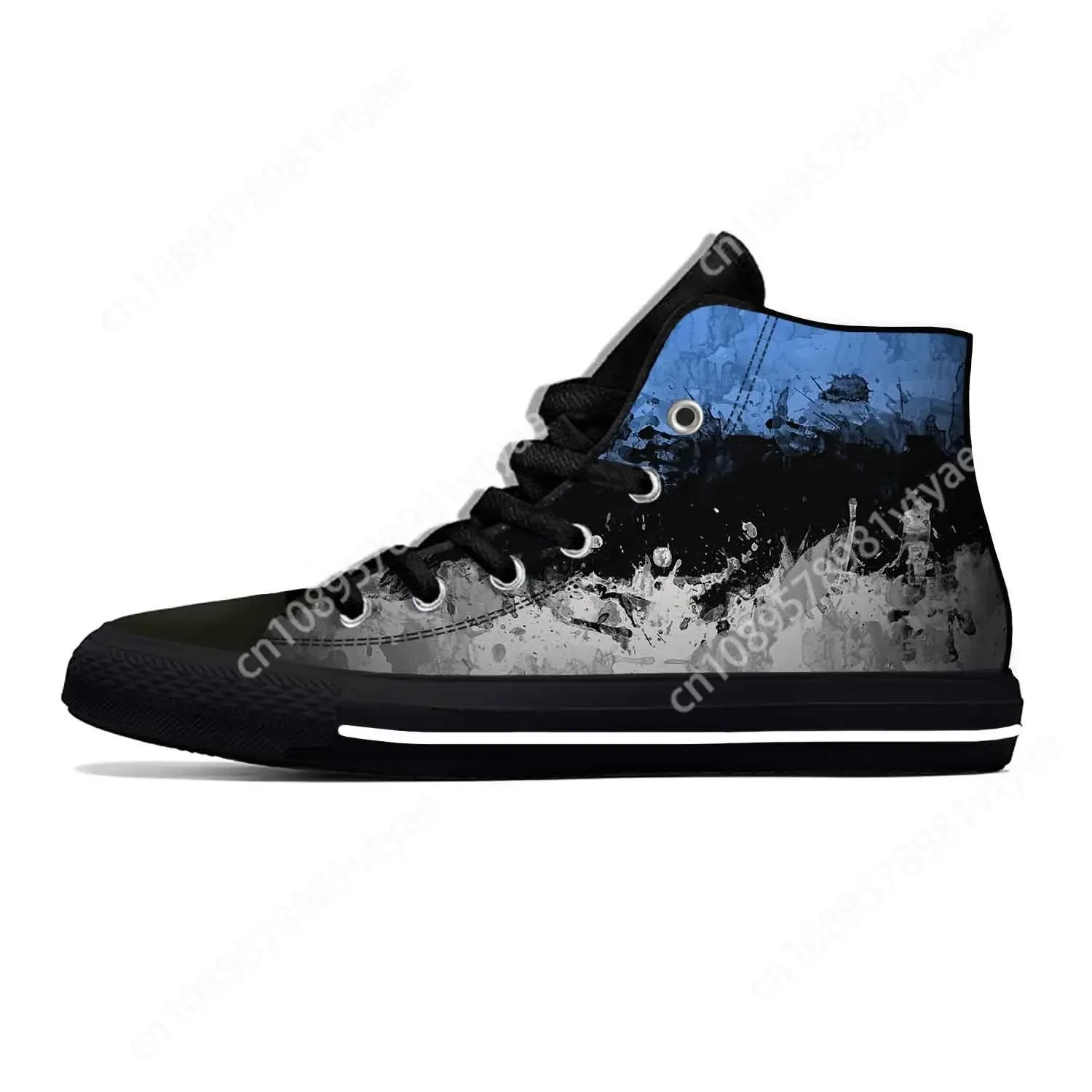 Hot Estonia Estonian Flag Patriotic Pride Fashion Casual Cloth Shoes High Top Lightweight Breathable 3D Print Men Women Sneakers