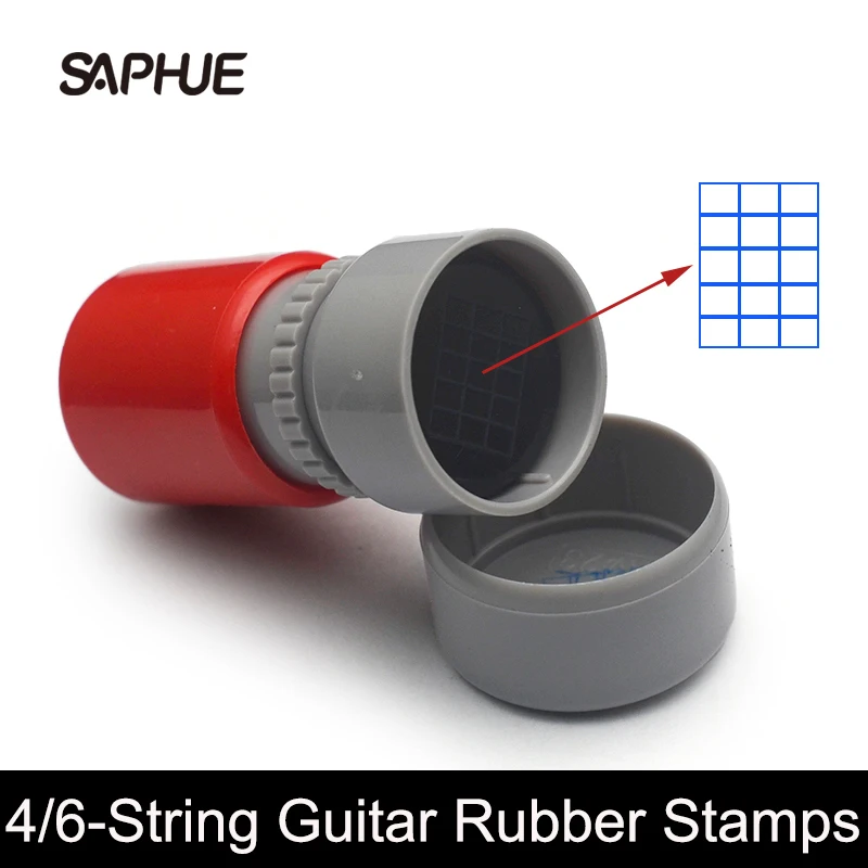 

100Pcs Guitar Ukulele Common Chord Stamp 6 String 3 Frets Rubber Stamps Guitarra Musical Instrument