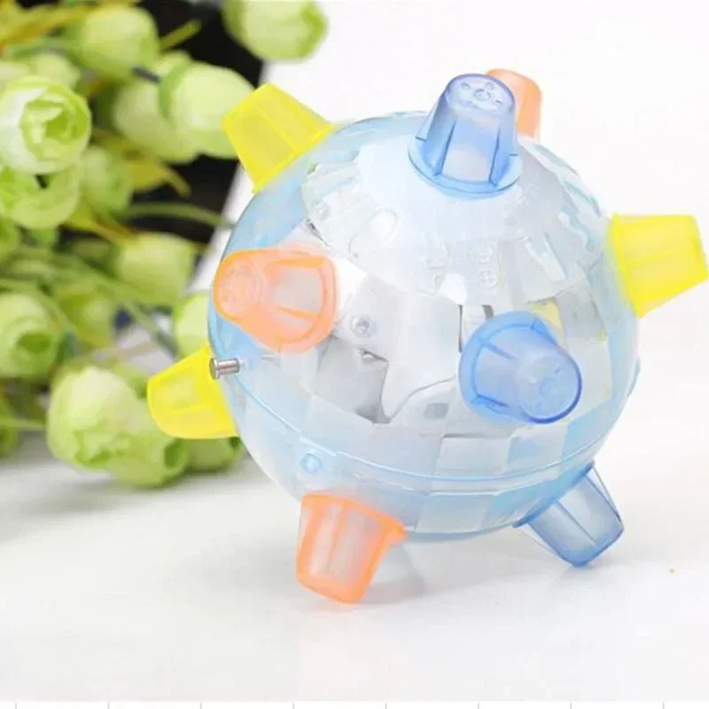 Interactive Flashing Music Dance Ball Toys for Pets - Exciting Jumping Ball for Dog and Puppy Boredom Relief - Random Color