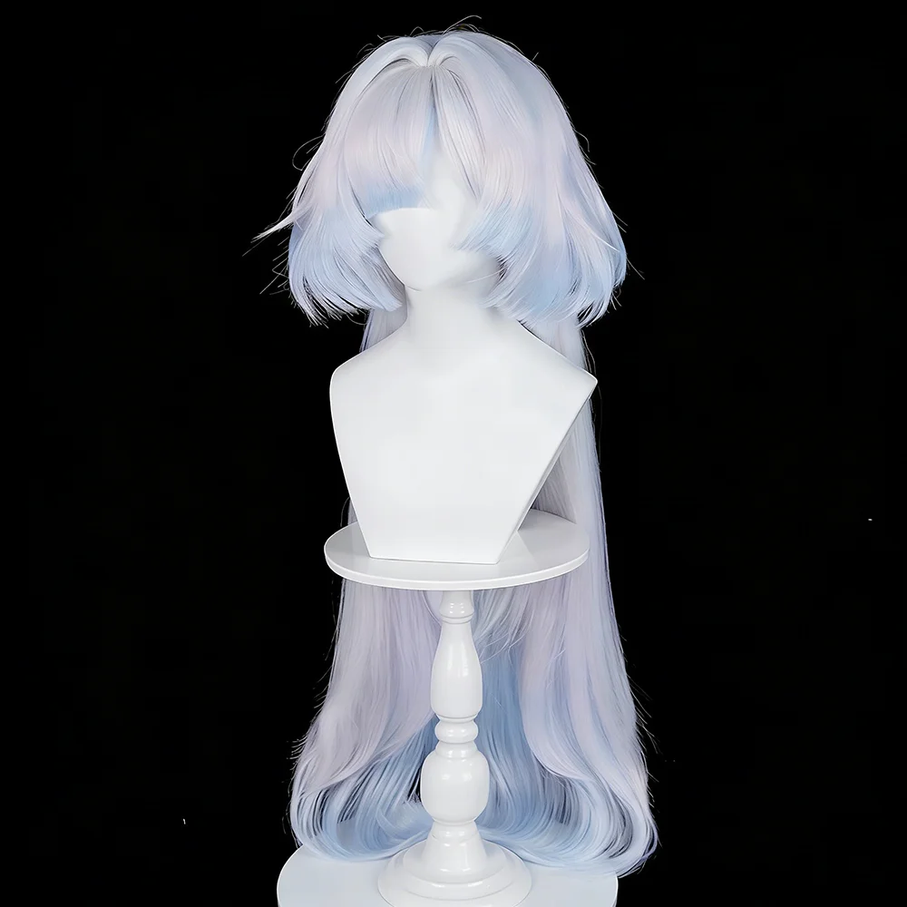 วิกผมคอสเพลย์ MORNYE จากเกม Wuthering Waves สำหรับผู้หญิง สไตล์โลลิต้า สีเงิน-น้ำเงินไล่เฉด ผมยาว ทนความร้อน วิกผมสังเคราะห์ สำหรับงานคาร์นิวัล