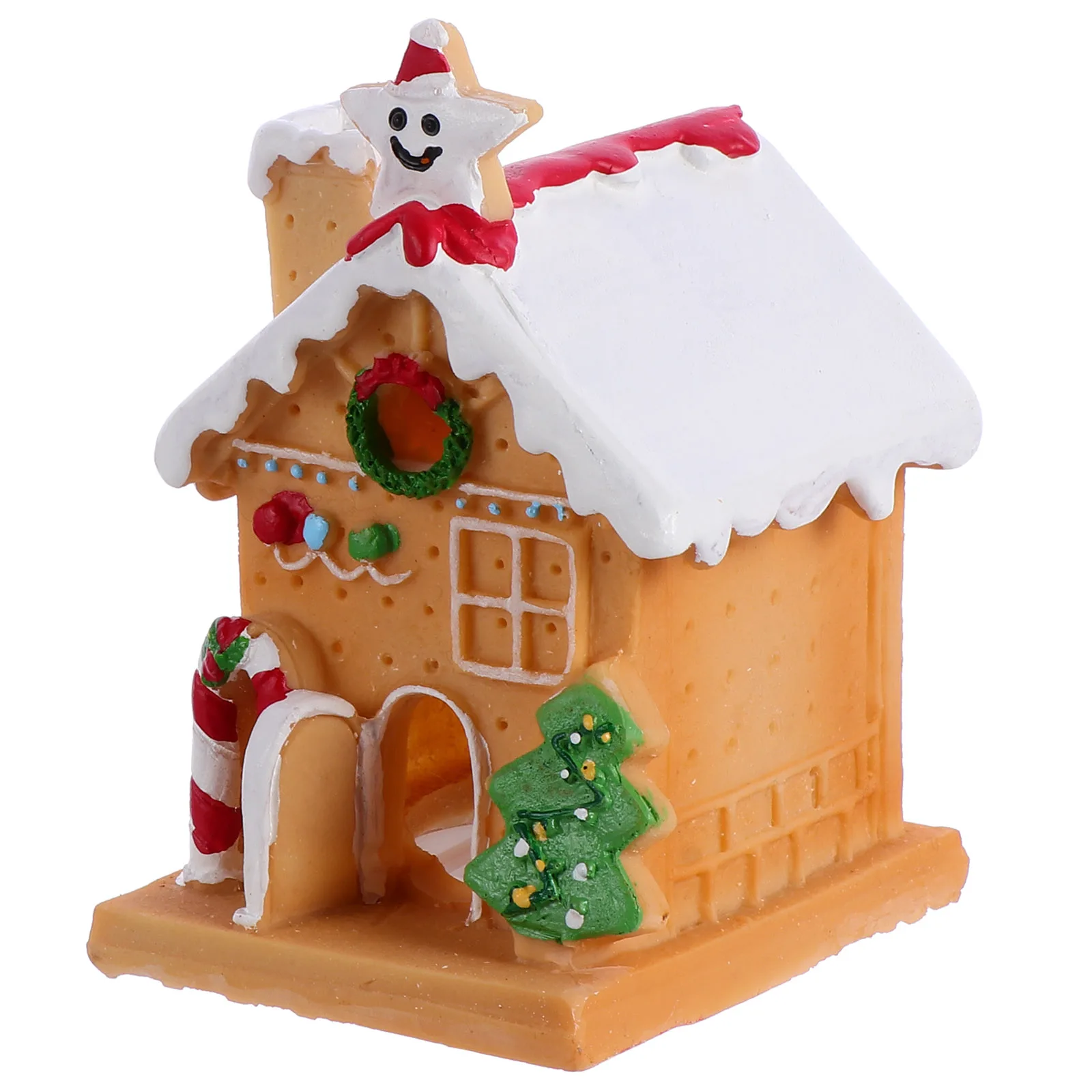

Glowing Snow Resin nament Christmas Cake Decor Adornment Luminous Winter Party Luminous House Decor Xmas Supplies