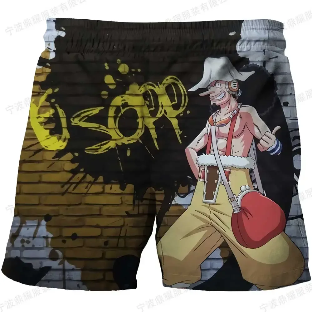 One Piece Shorts Luffy Cosplay Costume Boys Shorts Kids Clothes Children\'s Short Pants Baby Boy Clothing Summer Beach Shorts