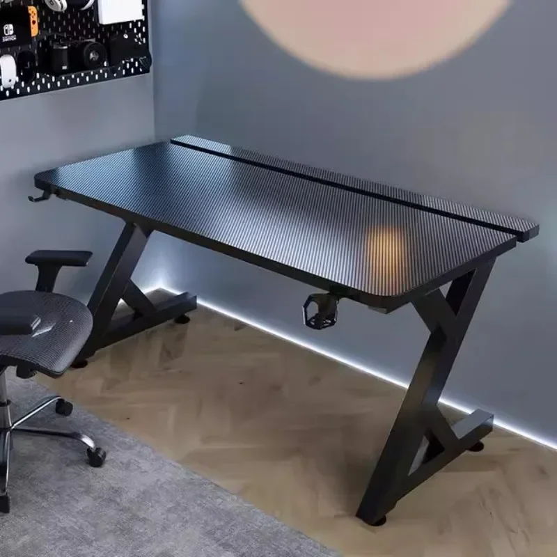 Q minimalista preto mesas de c - Desk Setup Art avaliação e preço
