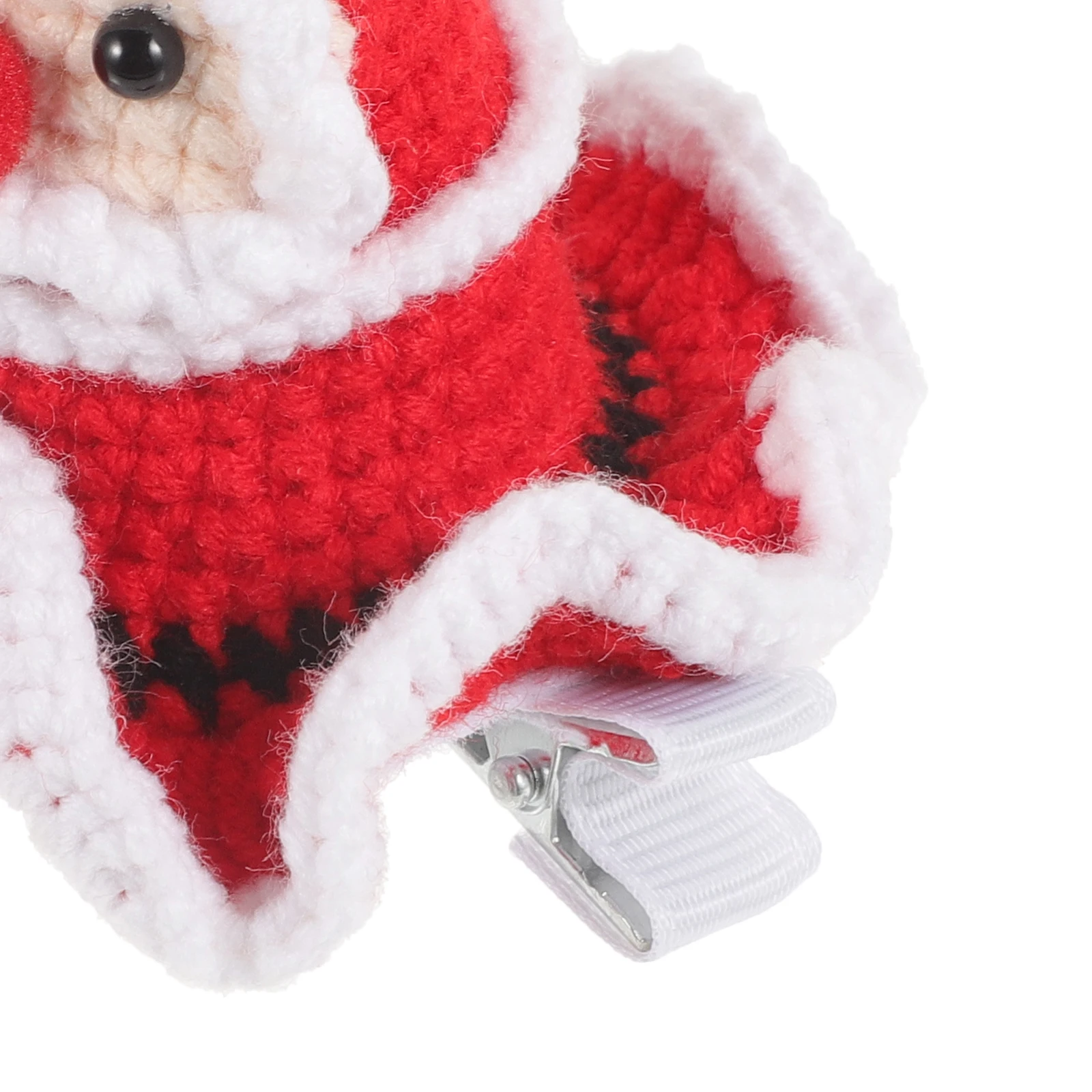 

Xmas Santa Hat Hairpin Cotton Thread Christmas Hair Clip Holiday Party Barrette Girls Hair Accessories Festive Mini Top Hat