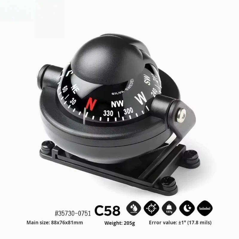 Sensitive Marine Compass for Navigation & Testing Equipment in Ship Boat with Backlight C58 100NBC FBC