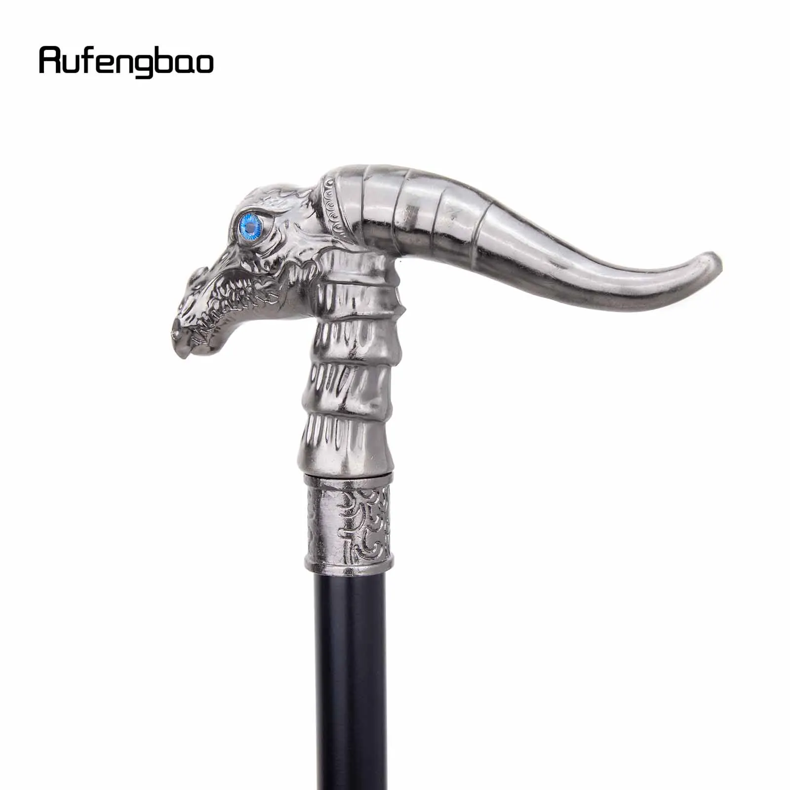 Blue Eye Dinosaur Walking Stick mit Versteckte Platte Selbstverteidigung Mode Cane Platte Cosplay Crosier Stick 93cm