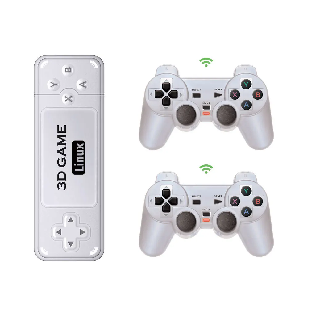 

10000 Retro Games 4K Game Stick Video Game Console Double Wireless Controller Game Player for PSP/N64/GBA Boy Christmas Gift