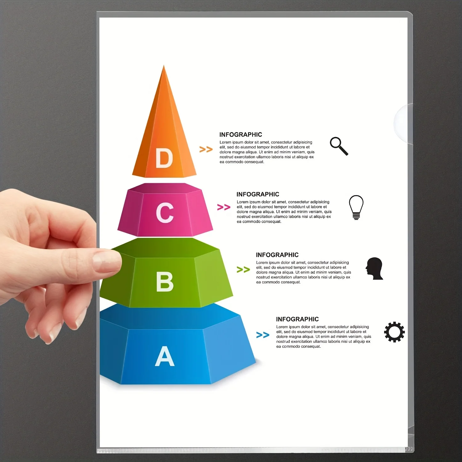 

50pcs Transparent L-Shaped File Folders and A4 Document Holders ,Single-Piece Organizers for Storage, Office & Business Contract