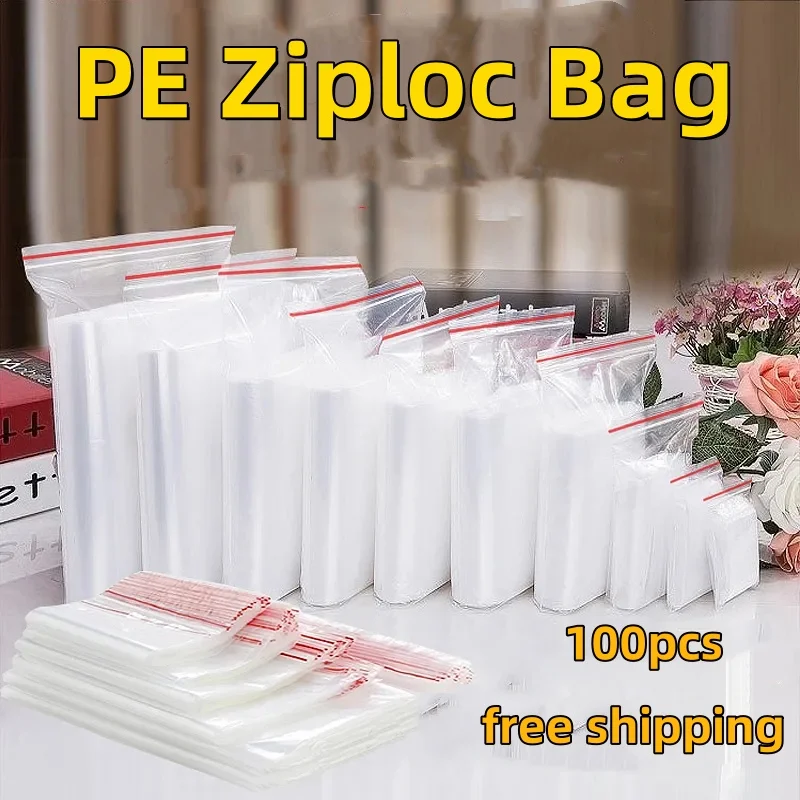 Ziplock Food Storage Fresh Bag for Jewellery, Antioxidant Packaging Bag, Re-sealable Zip Bag, 100Pcs