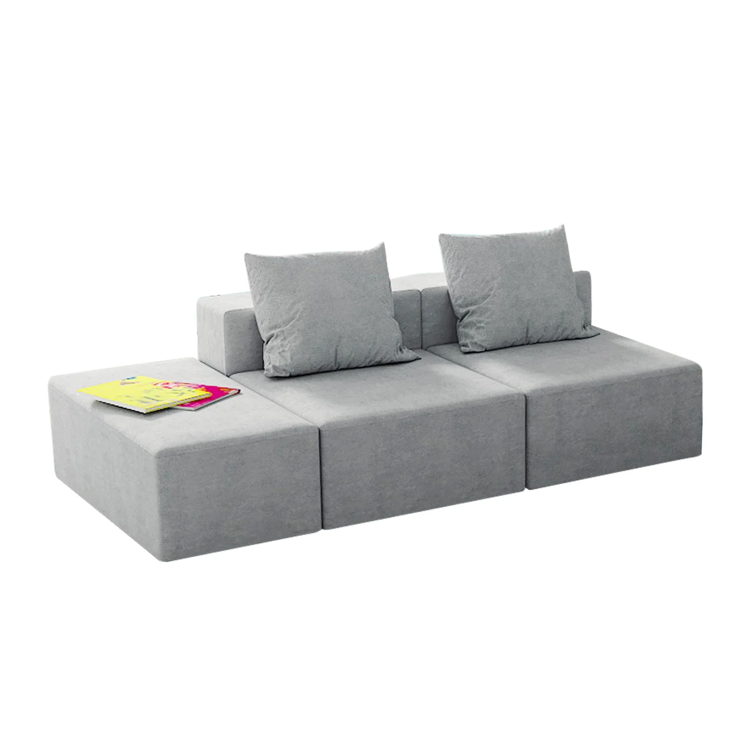 Factory Custom-made High-density Foam Durable Modular Compressible Living Room and Bedroom Multifunctional Velvet Coat Sofa