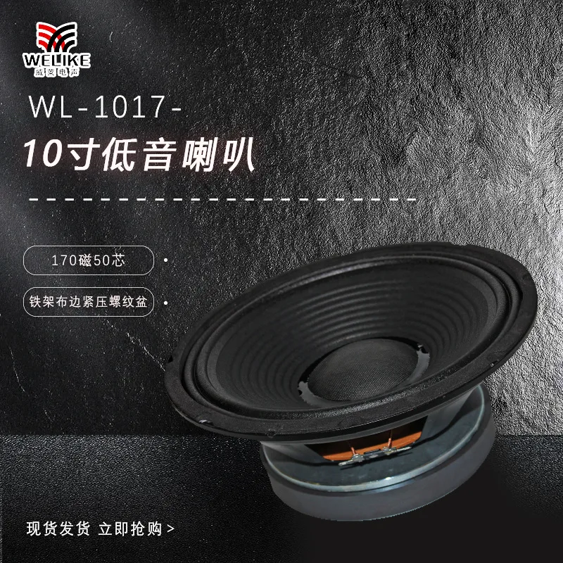 10 Inch Iron Frame 170 Magnetic 50 Core Threaded Cone Speaker