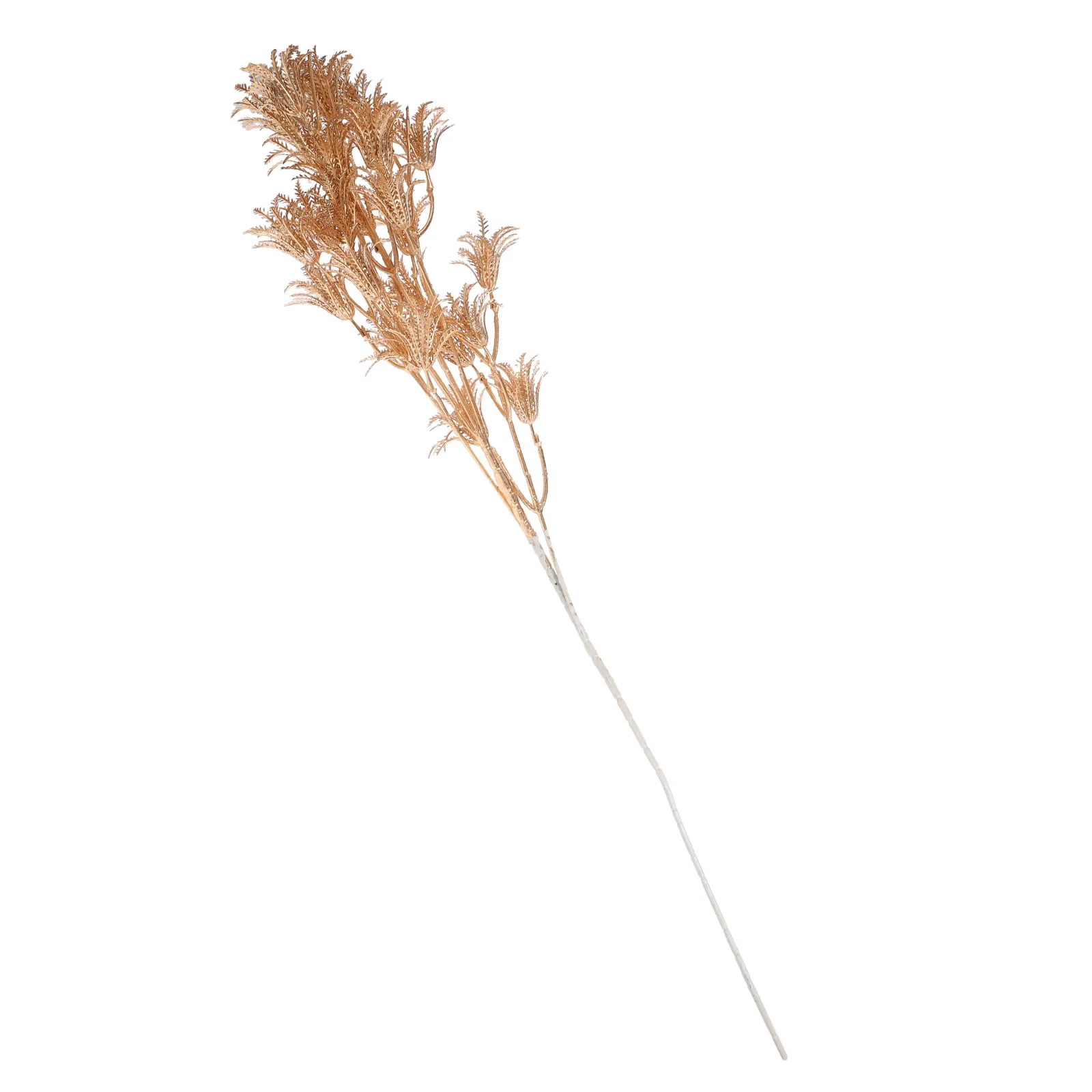 

Golden Fake Leaves Stems Artificial Greenery Twigs Lifelike Decorative Plant Props For Diy Flower Arrangement Home Party