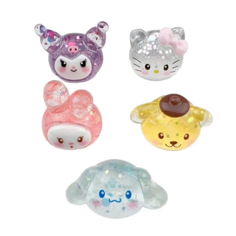 Miniso 漫画 DIY 樹脂アクセサリー発光三次元脂肪ヘッドサンリオクリーム接着剤手作りヘアピンペンダント飾り