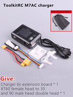 ToolkitRC M7AC 100W AC / 300W DC Input XT60 XT30 Output Multifunction Suppot Dual Smart Charger Signal Tester Drone Charge