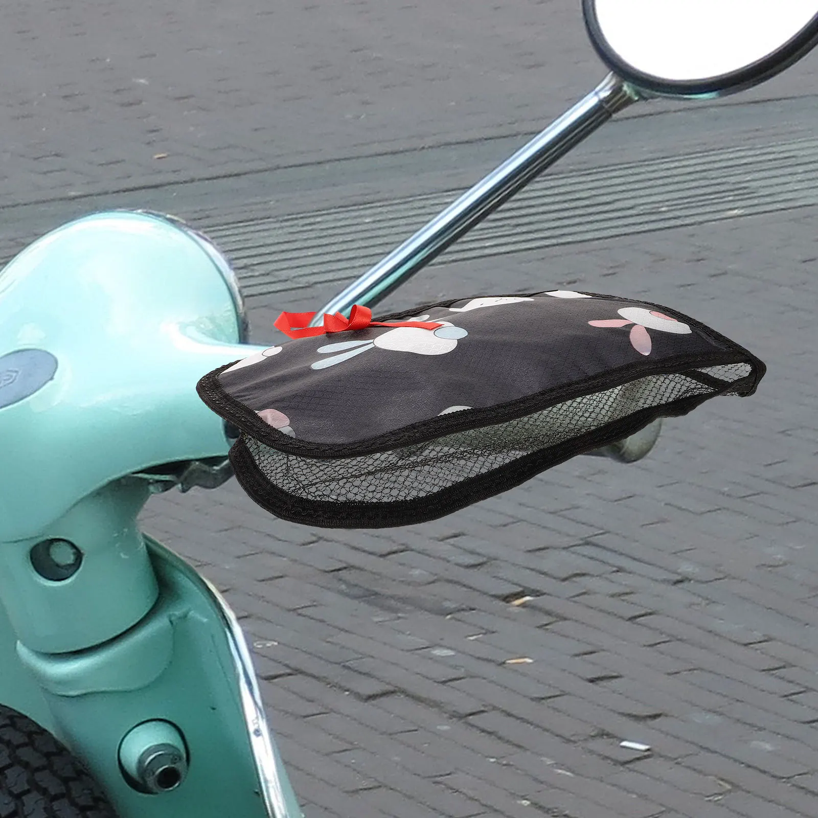 Sunscreen Handlebar Gloves Cover Bicycle Grips Aluminum Foil Cartoon Waterproof Riding Mittens Ebike Snowmobile Glove