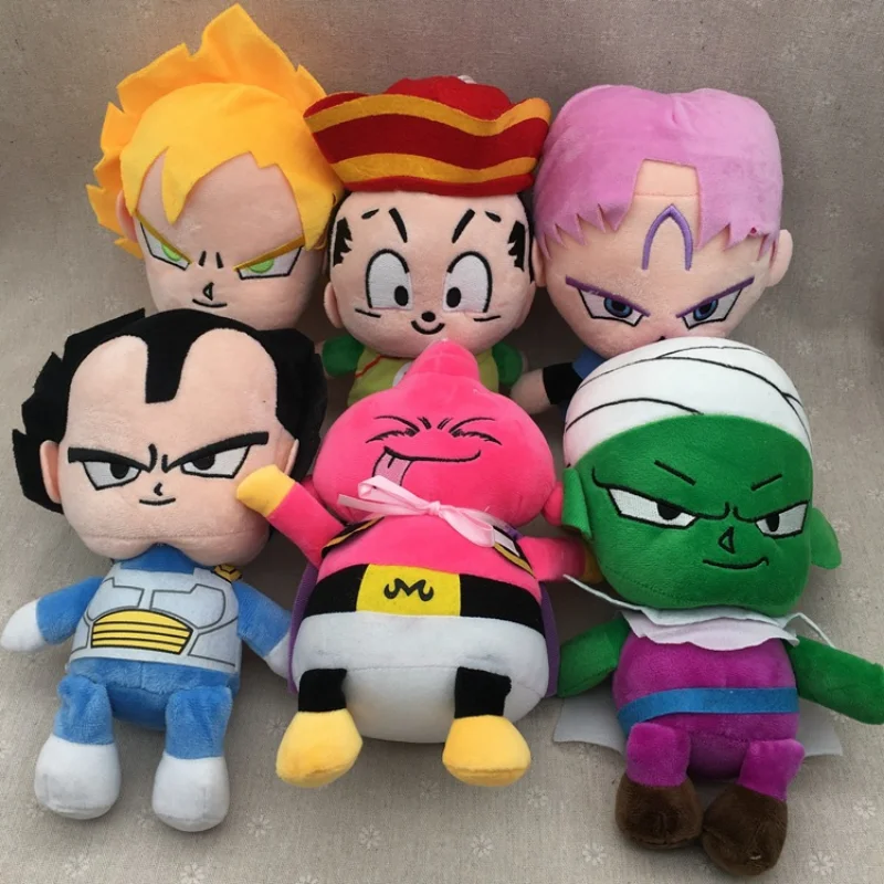 Figuras de dibujos animados de Dragon Ball Z para niños, juguetes de peluche de Saiyan, Guko, Piccolo, Vegeta, Majin, Buu, Gohan, regalos de Navidad, 20cm