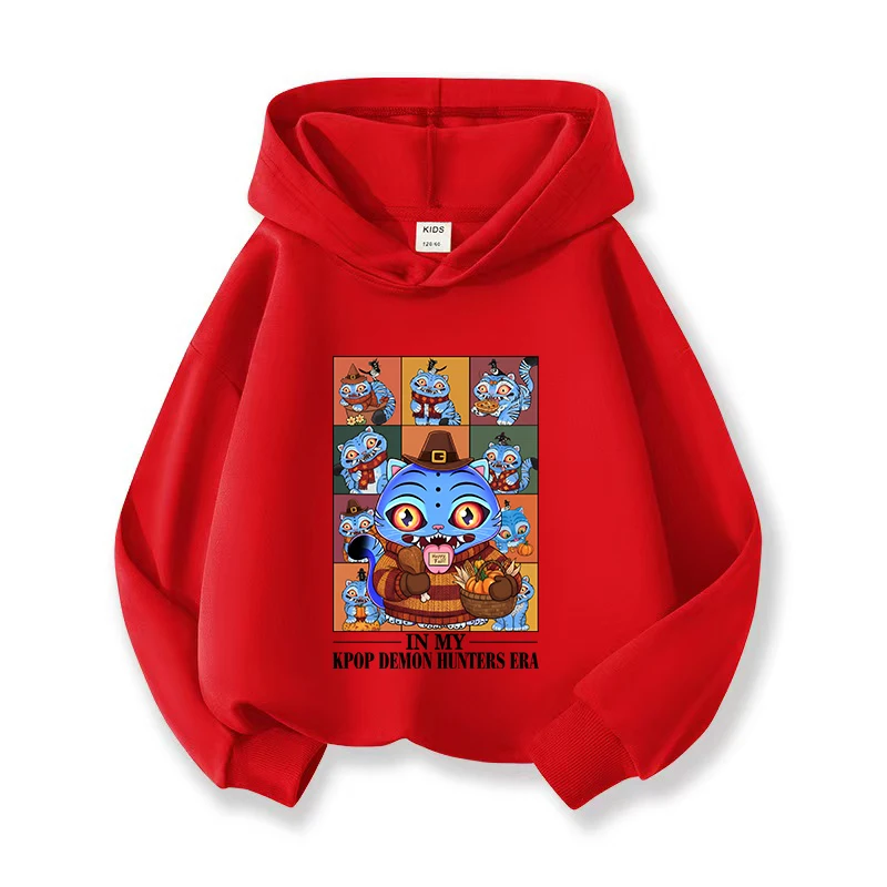 

Movie Fans Gift Hoodie Manga Kids Huntrix Kpop Demon Hunters Children's Sweatshirt Cute Tiger Harajuku Hoody for Boys Girls