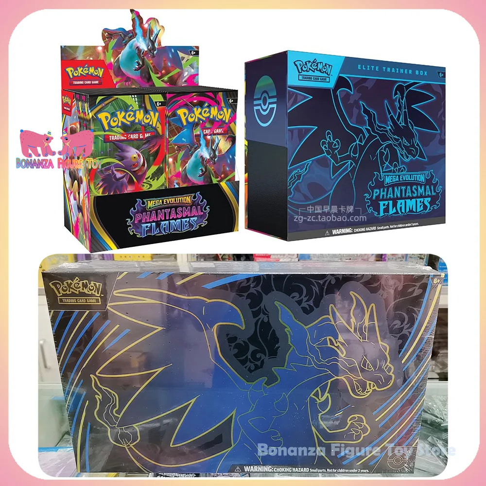 

Original 100% PTCG ME02 Trainer Box English Version Collected Trading Cards Pkm Card Phantasmal Flames Birthday Collect Toy Gift