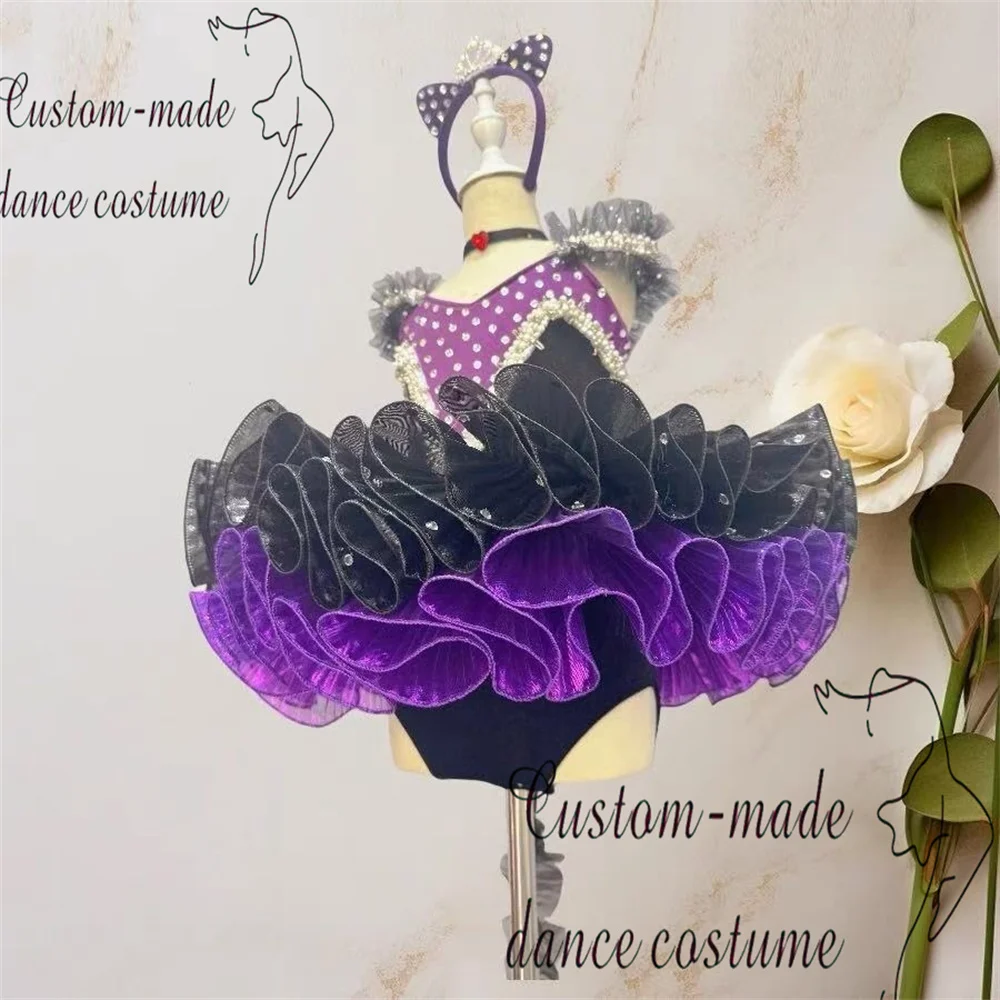 バレエバリエーション「トイキャット」クララバレエスカートパフォーマンス、大人と子供向けにカスタマイズされたふわふわスカート